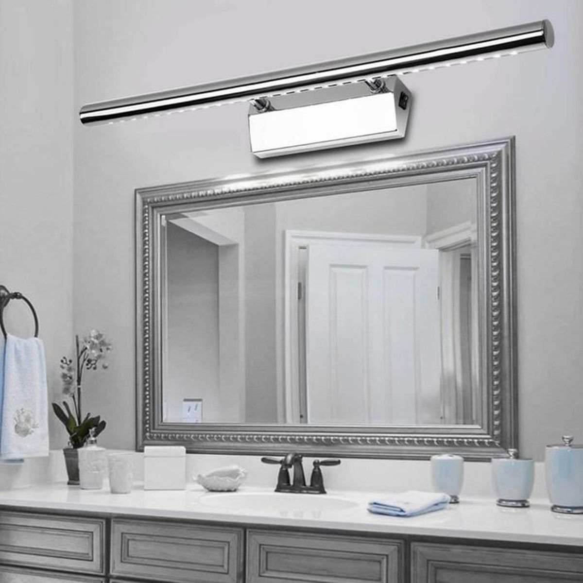 Luminaire Salle De Bain Avec Interrupteur Lampe Pour Miroir Applique Salle De Bain Led 105cm 15w Blanc Neutre 1050lm Achat Vente Luminaire Salle De Bain Ave Soldes Cdiscount