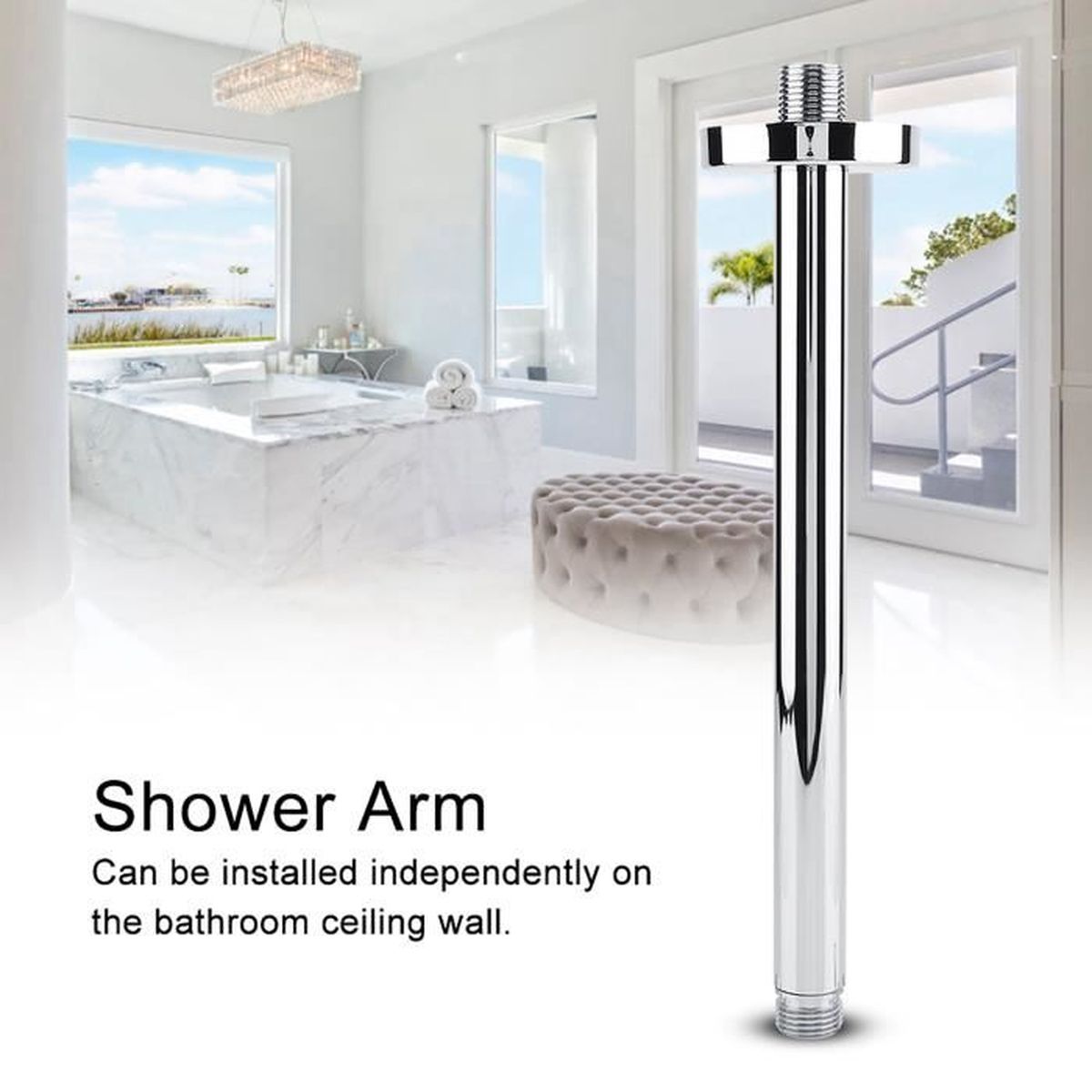 Rallonge Pommeau De Douche Tyenaza Chrome - Bras Extension Pour Douche