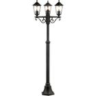 Lampadaire extérieur 3L CARLEEN - BRILLIANT - noir - métal/verre - 200x61cm - IP44