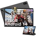 Tablette 12 Pouces - OUZRS - Android 14 - 16Go RAM - 128Go ROM - WiFi 6 - HD 1366x800