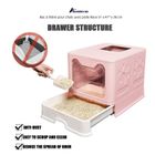 Bac à litière pour chats avec pelle - QUIIENCLEE - Rose - Moyen - Chat - PP (polypropylène)