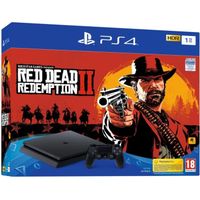 Console PS4 Slim 1To Noire - Sony - Red Dead Redemption 2 - Jeu d'aventure en monde ouvert