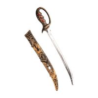 Épée pirate bronze avec fourreau 57cm - Accessoire de déguisement pour adulte - Intérieur - Blanc - Homme