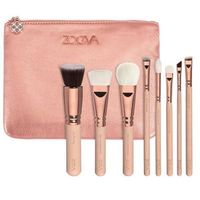 8pcs or rose Blush Brush rognage mettre le maquillage visage brosse outils de maquillage portable AAA65506