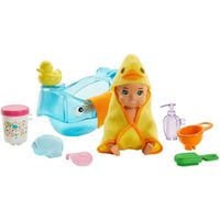 Barbie Famille Skipper babysitter Speacutecial Bain figurine beacutebeacute blond baignoire et accessoires jouet pour enfant [266]