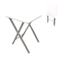 Table De Cuisine Pliable HOMCOM - 103x76x74 Cm - Bois Style Chêne Blanc - Gain De Place Assuré