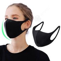 INN® Masque noir en tissu réutilisable et lavable Protection bouche et nez contre la poussière et le pollen 