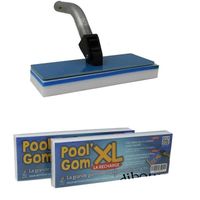 Brosse avec Tête de Balai Piscine -Pool gom XL Multi-Surfaces + 2 éponges