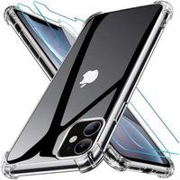 Coque Silicone Angles Renforces + 2 Vitres Protection Ecran Pour Apple iPhone 11 Little Boutik®