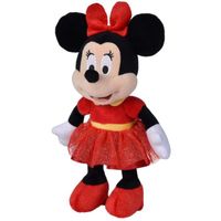 Peluche Minnie La souris Robe Rouge 33 cm Edition speciale Set Doudou adulte enfant et carte Pour Disney