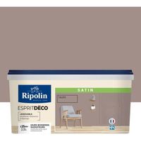 RIPOLIN Peinture murale pour toutes pièces - Taupe satin - 2,5 L