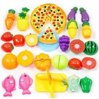 Set de 24pcs jouet de cuisine pour enfants Maison Jouet Set Pizza fruit légume