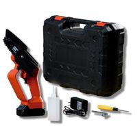 Mini tronçonneuse électrique - Trickblade pro - Rotorazer Mini Chainsaw - VENTEO - Portable et légère - 21 V  29,5 Orange