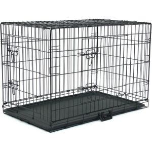 CAGE Cage pour chat et chien à double porte avec sépara