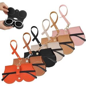 Étui à Lunettes En Cuir De Vache - Portable Avec Passant Ceinture - Femme