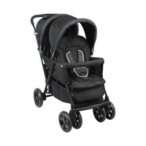 Chicco OHlalà Poussette Canne Double, Poussette pour Jumeaux de la  Naissance à 15 kg, Inclus une Housse de Pluie, Capote Extensible - black  night & Crochet Universel pour Poussette, Noir : 