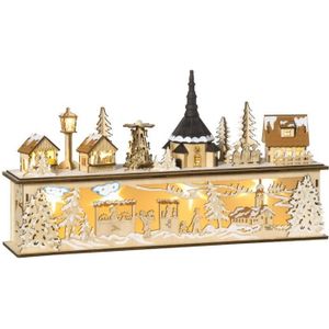 FUFRE LED Maisons de Village de Noel en Bois Lumineuses, Miniature avec des  Lumières de Table de Vacances de Noël, Noël Pendentifs Arbre Décorations  (3Pièces) : : Cuisine et Maison