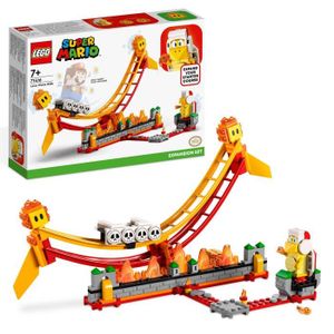 ASSEMBLAGE CONSTRUCTION LEGO® Super Mario 71416 Ensemble d'Extension Le Manège de la Vague de Lave, avec Figurines