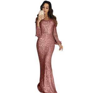Robe De Soiree Longue Vieux Rose Femme Petites Manches Cdiscount