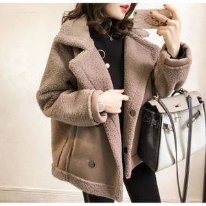 Manteau imitation daim femme cheap