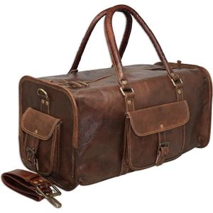 SAC DE VOYAGE 50 cm valise voyage bagage sac en cuir véritable g