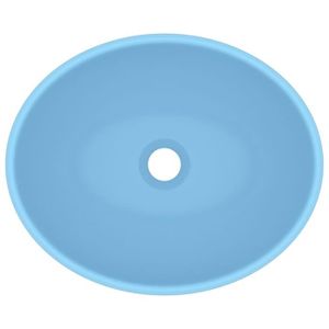 LAVABO - VASQUE Lavabo ovale de luxe Bleu clair mat 40x33 cm Céram