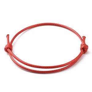 BRACELET - GOURMETTE Zense - Bracelet fin rouge pour homme en corde cir
