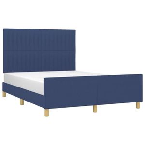 TÊTE DE LIT ZERODIS Cadre de lit avec tête de lit Bleu 140 x 2