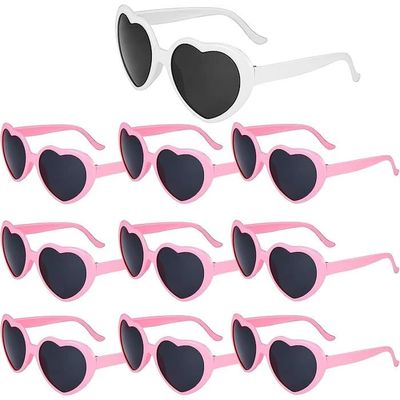 Lunettes Cœur Perles BRIDE TO BE - Accessoire Mariage Enterrement Vie De Jeune Fille - Blanc