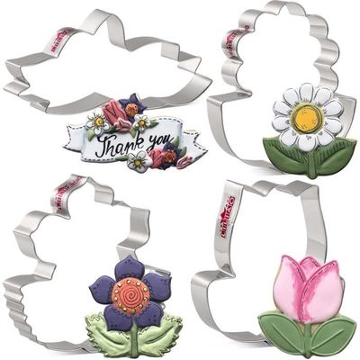 Set emportes pièces plastique - Stamperia - fleurs bordure arrondie