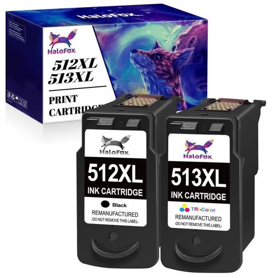 Cartouches D'encre Compatibles Canon PG512 XL & CL513 XL - Lot De 1, 2, 3 Ou 4 - Neuf