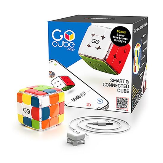 GoCube Edge, Cubo Electrónico Con Conexión Bluetooth, Cubo De Velocidad De 3 X 3 Galardonado Cubo Inteligente E Interactivo Con Aplicacion Rompecabezas Stem Con Aplicacion Gratuita