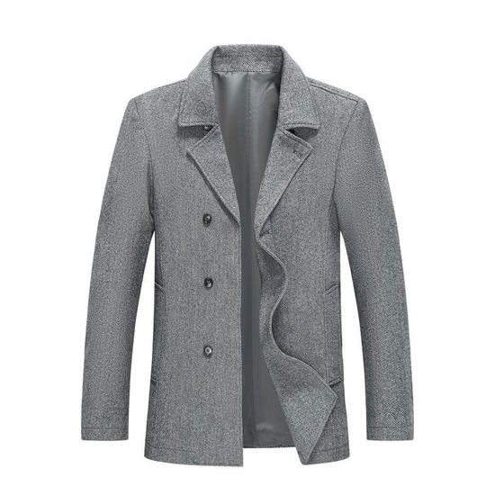 Manteau Homme Double Boutonnage Gris Laine WOOLY MAMMOTH Taille 2XLT US - Neuf Sans étiquettes