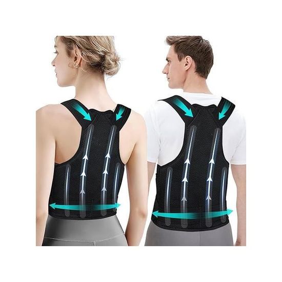 Ceinture Correctrice De Posture Dos Taille L Unisexe - Néoprène Noir - Neuf