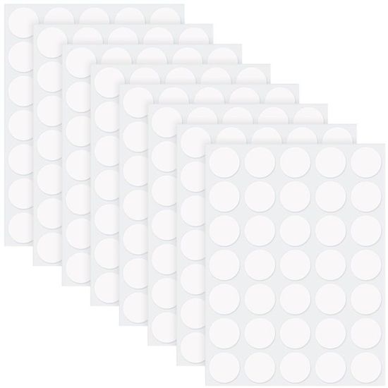 Pastilles Adhésives Scratch (Crochet & Boucle) - 280 Paires, 20 Mm, Double Face - Pour Fixation Légère
