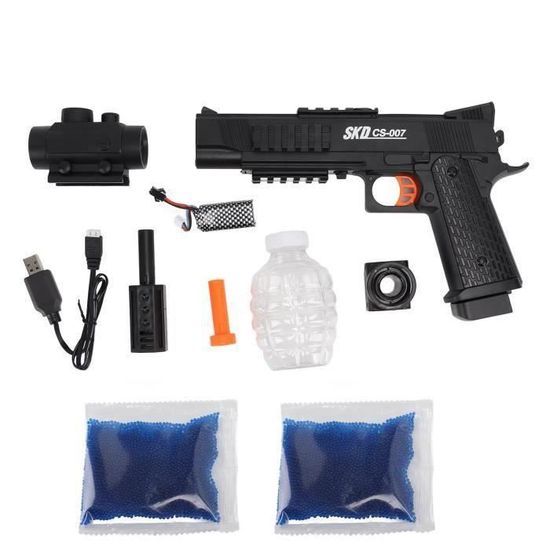 FunBlasters Gel Blaster Gun MK7 Marron - Pistolet à Billes D'Eau Électrique Automatique | 20 000 Billes + Lunettes | Puissant 10 Billes/sec | Portée 20m | Adulte +18 Ans