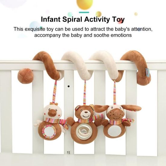 SHO jouets en peluche en spirale pour poussette Jouet d activite en spirale pour bebe execution fine douce et durable HJ011 11611 Cdiscount Puericulture Eveil bebe