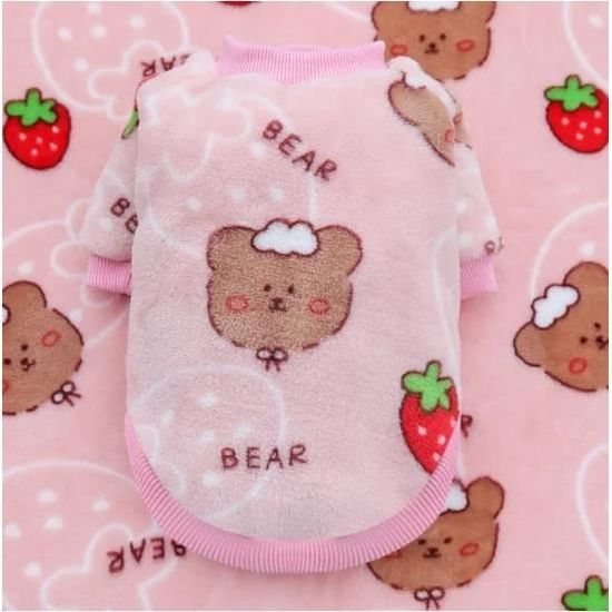 Pull Chien Et Chat SMALLLEE_LUCKY_STORE - Polaire Douce Motif Fruits - Chaud Pour Petit Chiot, Chihuahua, Yorkshire - Guide Taille Inclus