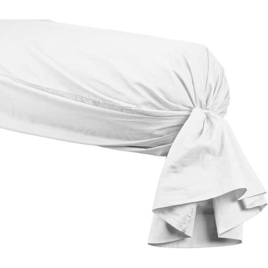 Taie De Traversin En Percale De Coton - Luxe, Douce, Certifiée Oeko-Tex, 45x185 Cm