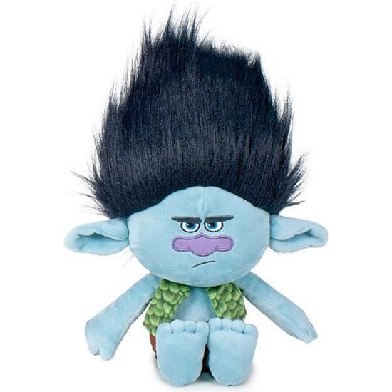 Peluche Trolls Branch 35 cm - Cheveux à coiffer - Bleu - Enfant - Mixte - Plush - Intérieur