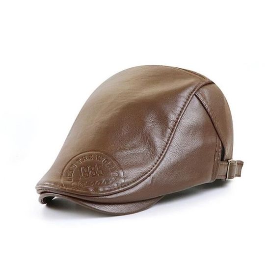 Casquette Plate Newsboy En Daim Pour Homme - Béret Rétro Chic Et Confortable Toutes Saisons