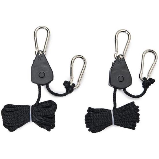 3 Paires De Sangles à Cliquet Geluode - 2.4 M, Capacité 68 Kg - Pour Lampes De Culture Et Équipements