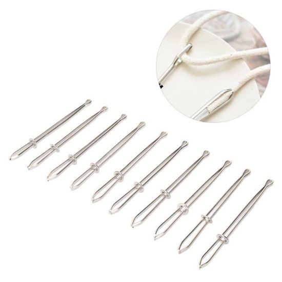 Outil D'Enfilage De Cordon Élastique - Kit 4 Pièces (2 Grands + 2 Petits) - Acier Inoxydable - Pour Couture Et DIY