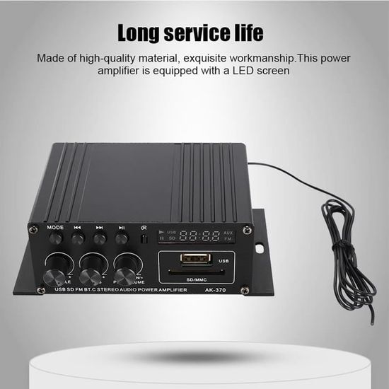 Amplificateur de puissance Home Cinéma Amplificateur de Puissance HiFi Domestique avec écran LED