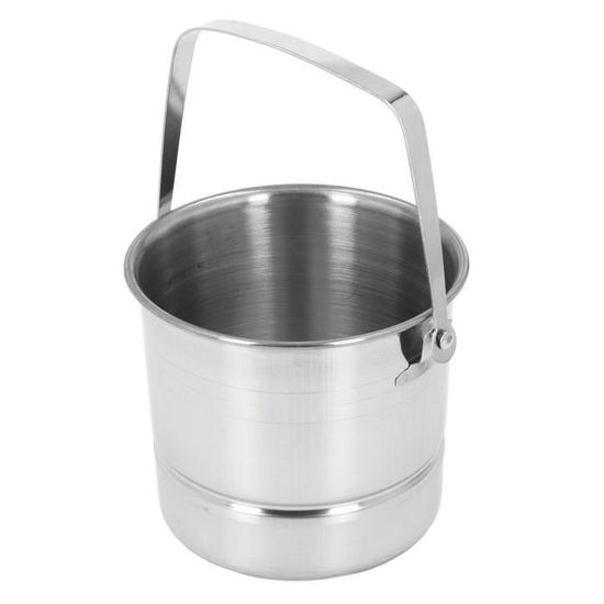 Seau à Glace Mini En Acier Inoxydable - Pour Bar, Cocktails, Vin - Double Paroi Isolante - Rouge - 13,5x10x11 Cm