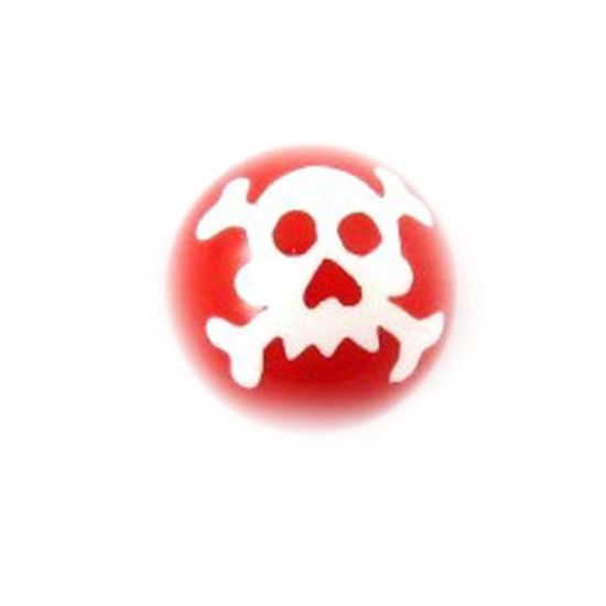 Boule acrylique "Tête de Mort" rouge - Achat / Vente boule de