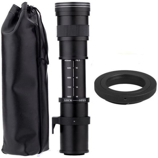 Fotga 420-800 mm f/8.3-16 Super Telezoom lens telelens zoomlens vario-lens met T2-PK adapter voor Pentax K-5 K-7 K3 K-1 K50, K3 K10D K20D K200D K-M K-R K-R K-X K-S2 K3 K3 K3