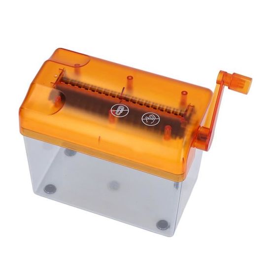 Déchiqueteuse Manuelle Portable - Pour Papier, Cartes, Reçus - Facile à Utiliser - Compacte Bleue