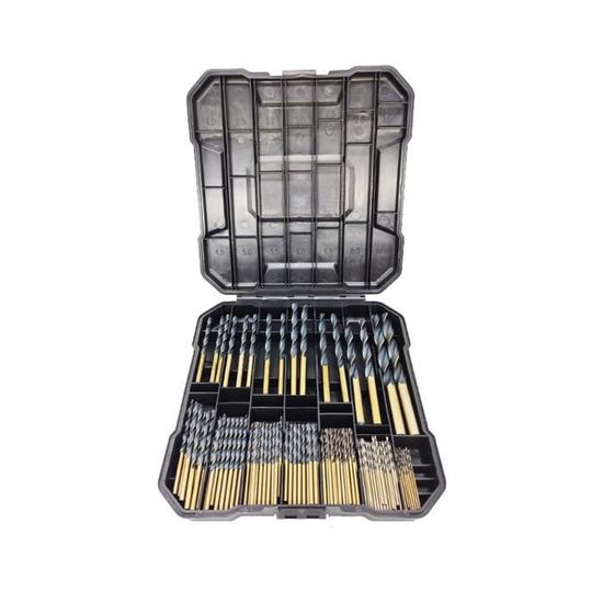 Coffret 99 Forets Pour Bois Et Plastique | Ø1.5-10mm | Revêtement Titane | Idéal Bricolage