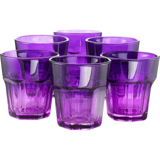 Lot De 6 Gobelets Zafferano Verre Soufflé Orange - Verres Colorés Faits Main